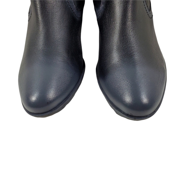 Blondo Frederika Leather Boots Black and Gray Aqua Protect Womens Size 10 - Picture 7 of 11